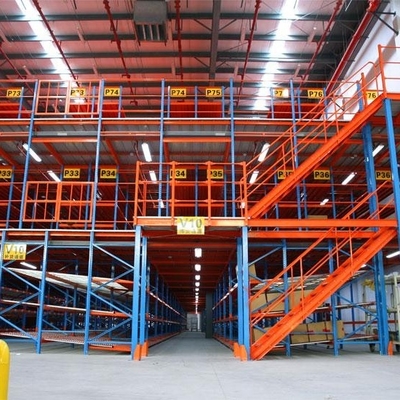 EBILMETLA Industrial Steel Warehouse Storage Mezzanine Shelving Attic Loft Garret Mezzanine Rack and Mezzanine Floor Rack Shelf