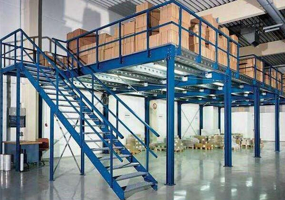 EBILMETLA Industrial Steel Warehouse Storage Mezzanine Shelving Attic Loft Garret Mezzanine Rack and Mezzanine Floor Rack Shelf