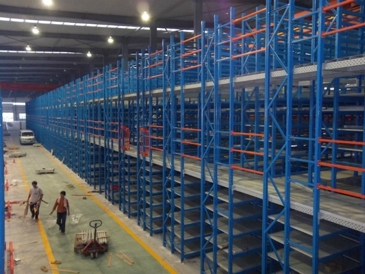 EBILMETLA Industrial Steel Warehouse Storage Mezzanine Shelving Attic Loft Garret Mezzanine Rack and Mezzanine Floor Rack Shelf