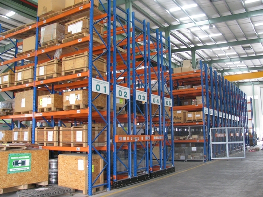 Electric Movable Racking Warehouse Storage Racking Heavy Duty Mobile Rack & Gravity Rack Steel Q235 Warehuose Rack Plastic Film