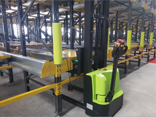 EBILTECH Electric Mobile Robotic Storage Equipment Remote Control Cart Radio Pallet Shuttle for Warehousing Rack System