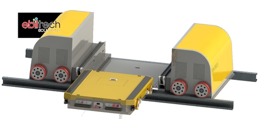 EBILTECH Mother Daughter Carts Moving Pallet Shuttle Carrier System Sliding Contact Line Multi-color Automatic Racking System