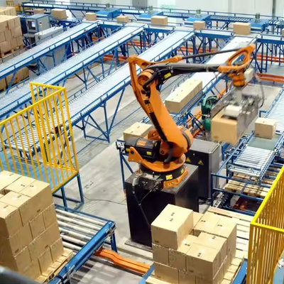 EBILTECH Customized ASRS Warehouse Factory Warehouse Logistics Center Conveyor System Chain Conveyor for Pallet
