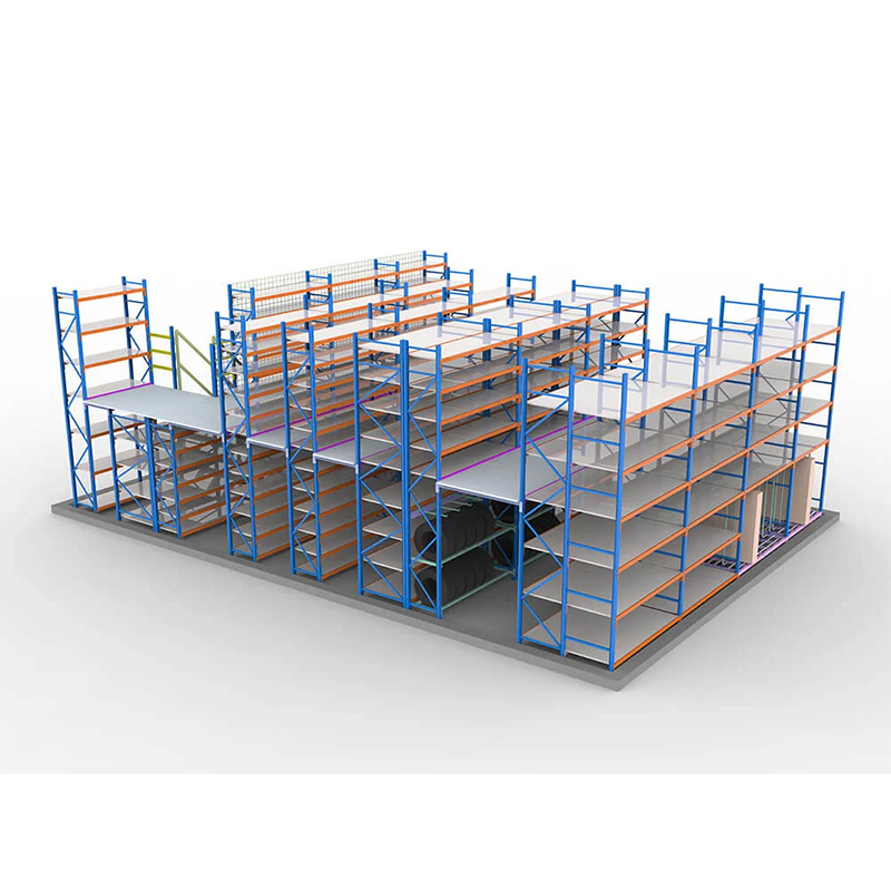 EBILMETLA Industrial Steel Warehouse Storage Mezzanine Shelving Attic Loft Garret Mezzanine Rack and Mezzanine Floor Rack Shelf